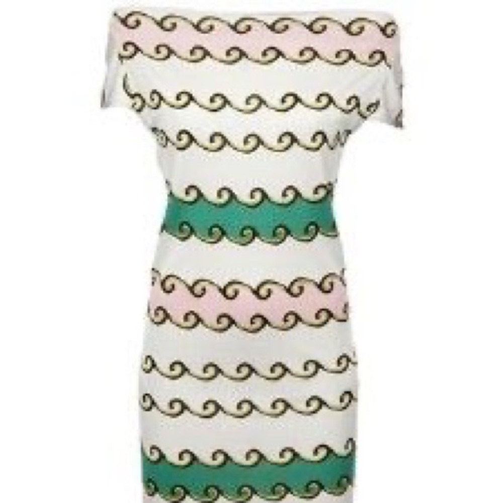 Diane Von Furstenberg DVF Broken Waves Silk Dress